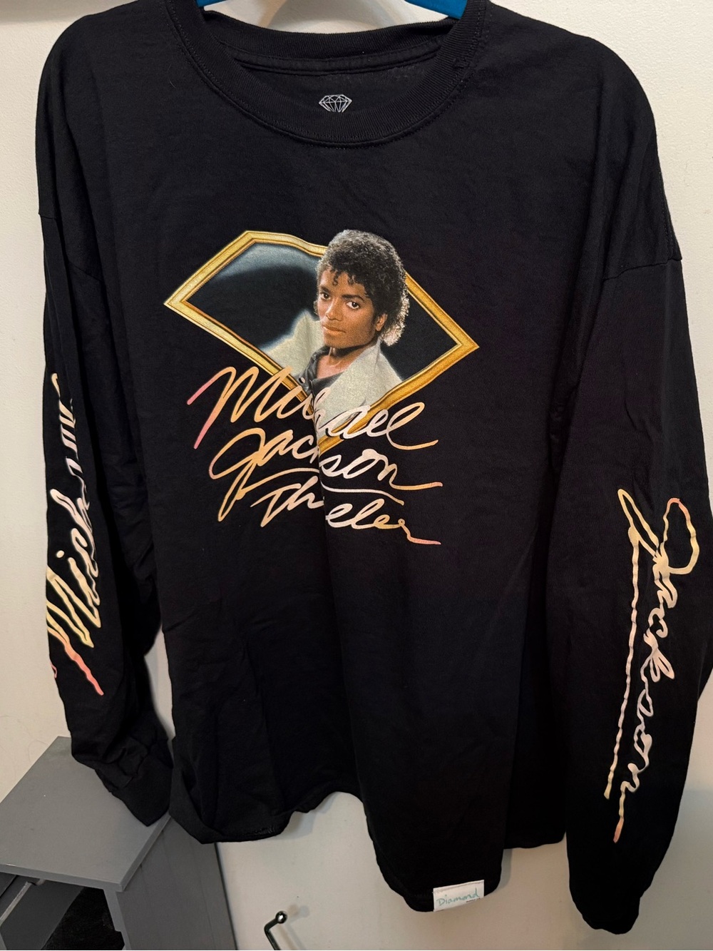 Diamond supply Michael Jackson Thriller long sleeve shirt 2X black 2XL